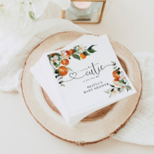 Little cutie baby shower napkin