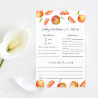 Little Cutie Baby Shower Predictions Advice Game