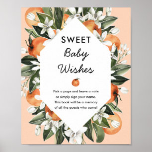 Little Cutie Baby Shower Sweet Baby Wishes Sign