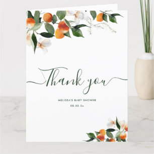 little cutie baby shower thank you card