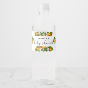 Little cutie baby shower water bottle label