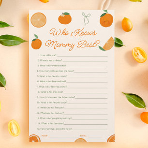 Little Cutie Baby Shower Who Knows Mummy Best Game