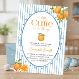 Little Cutie Blue Baby Shower  Invitation