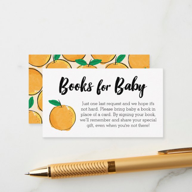 Little Cutie Books for Baby Enclosure Card (Front/Back In Situ)