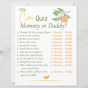 Little Cutie BOY Mum or Dad Quiz Game