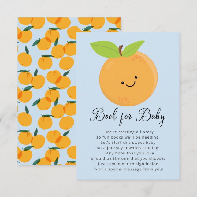 Little Cutie Boys Baby Shower Book for Baby Card (Front/Back)