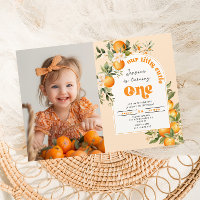 Little Cutie citrus 1st birthday girl photo