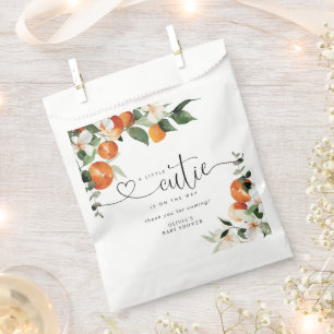 Little cutie citrus baby shower favour bags