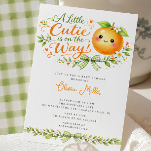 Little Cutie Citrus Baby Shower Invite