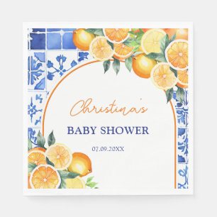 Little Cutie Citrus Baby Shower Napkin