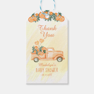 Little Cutie Citrus Baby Shower Thank You Gift Tags