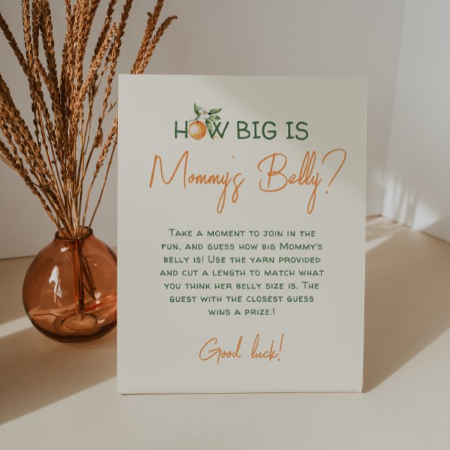 Little Cutie Citrus How Big Is Mummy's Belly Pedestal Sign (Creator Uploaded)