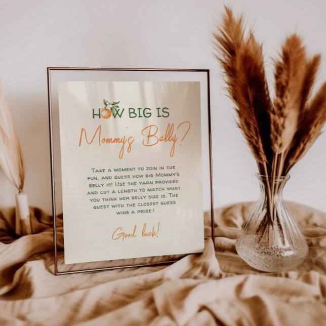 Little Cutie Citrus How Big Is Mummy's Belly Poster (Creator Uploaded)