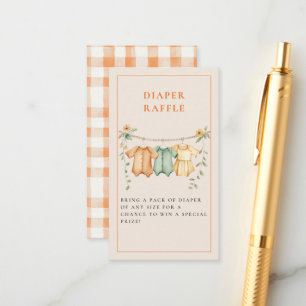 Little Cutie Citrus Orange Baby Shower  Enclosure Card