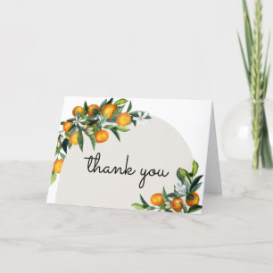 Little Cutie Citrus Orange  Thank You Card