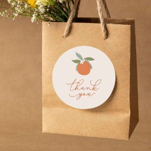 Little Cutie Citrus Oranges Thank You Classic Round Sticker
