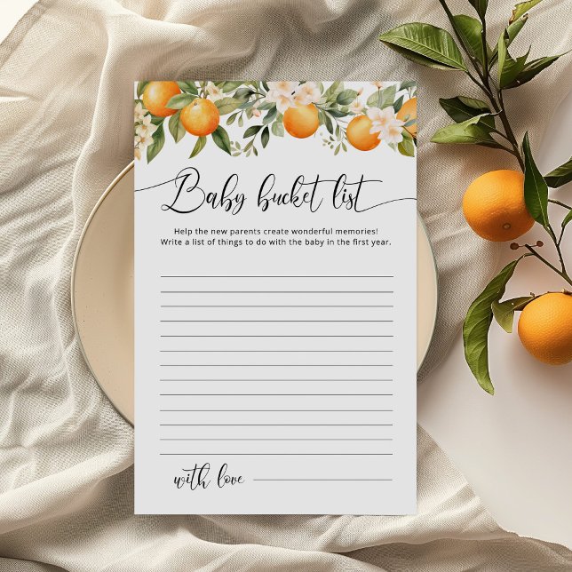 Little cutie Citrus theme baby bucket list (Creator Uploaded)