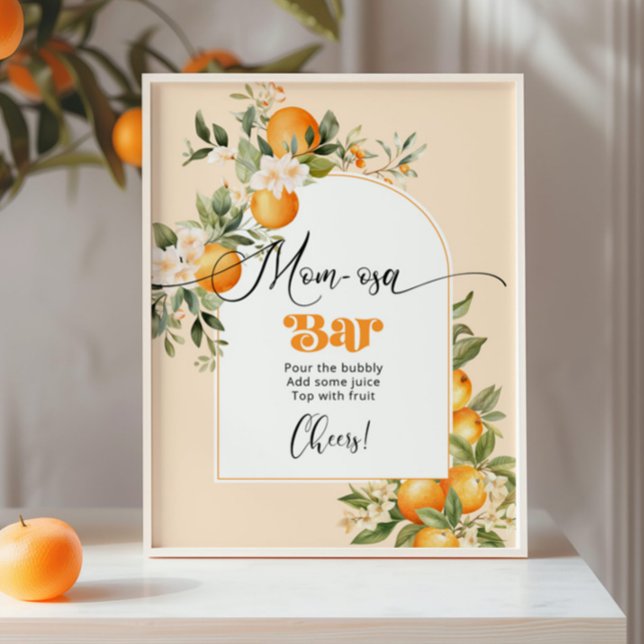 Little cutie citrus theme Mum-osa bar Poster (Creator Uploaded)