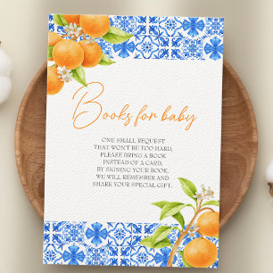 Little Cutie Citrus Tiles Books for Baby Shower Enclosure Card