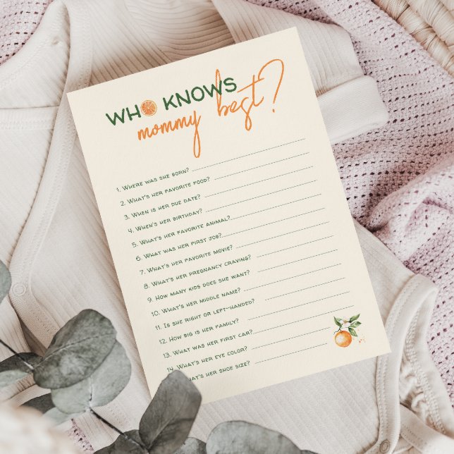 Little Cutie Citrus Who Knows Mummy Best Card (Creator Uploaded)