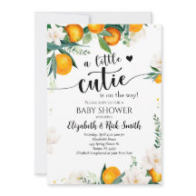 Little Cutie Clementine Baby Shower Gender Neutral