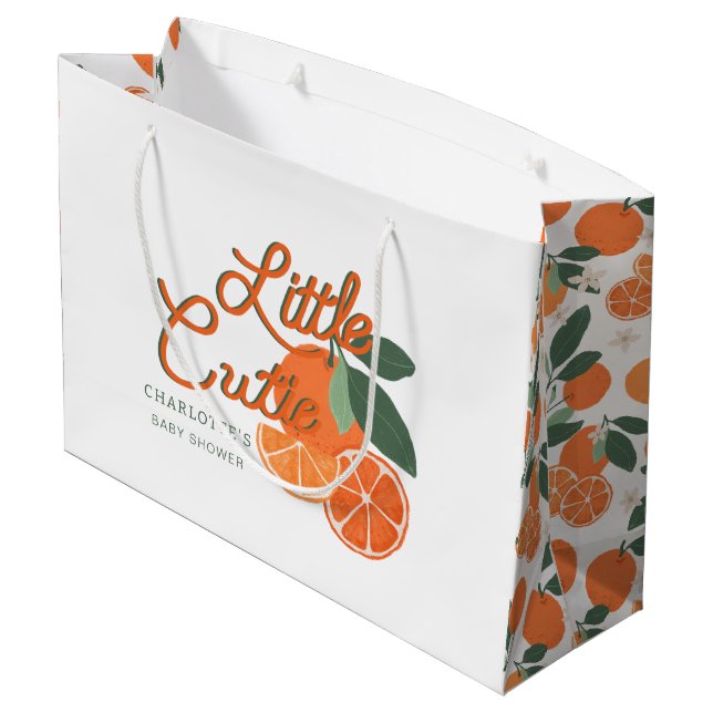 Little Cutie Clementine Baby Shower Gift Bag – Cit (Back Angled)