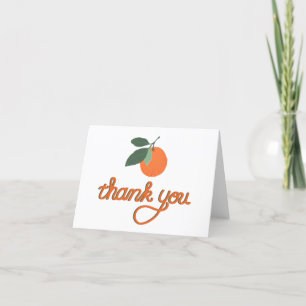 Little Cutie Clementine Baby Shower Thank You Card