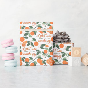 Little Cutie Clementine Baby Shower Wrapping Paper