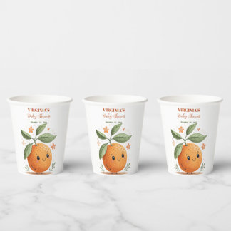  Little Cutie clementine fruits Citrus Theme Paper Cups