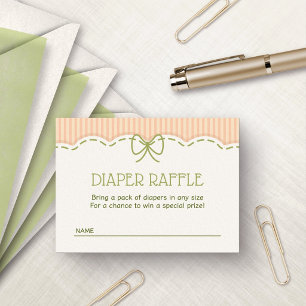 Little Cutie Diaper Raffle Enclosure Card