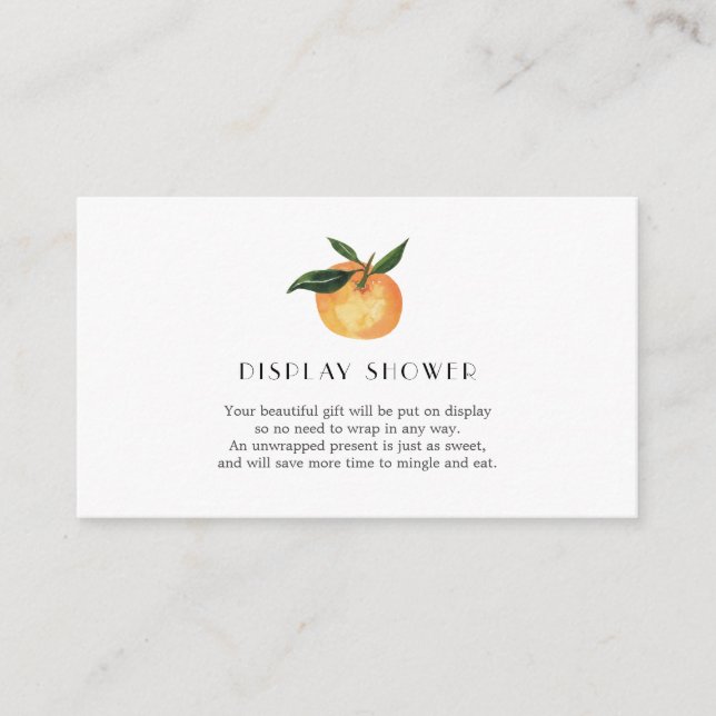 Little Cutie Display Shower insert card (Front)