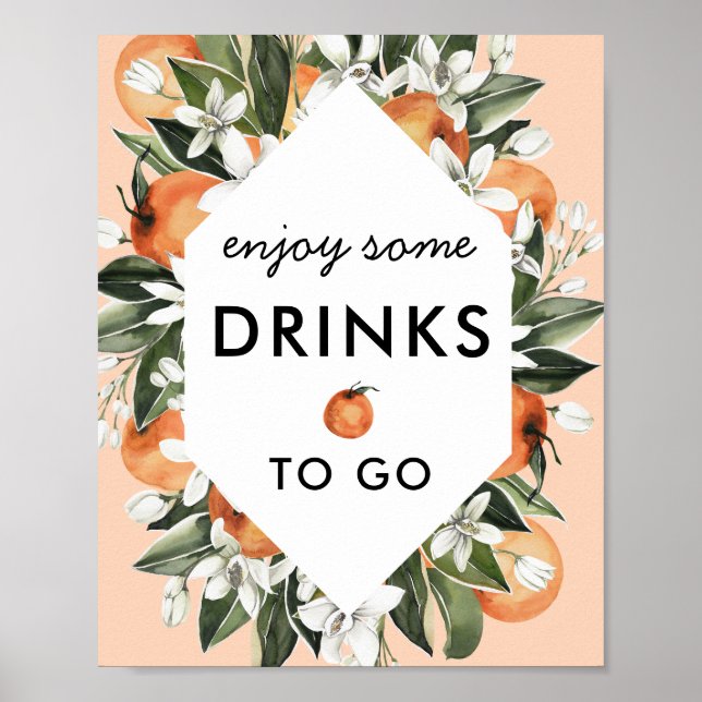 Little Cutie Drive By Baby Shower Drink Favour Sig Poster (Front)