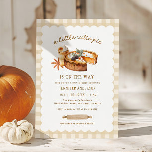 Little Cutie Fall Pumpkin Pie Baby Shower Invitation