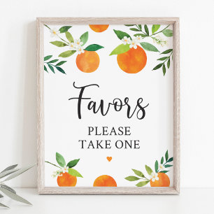 Little Cutie Greenery Floral Favour Sign