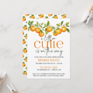 Little Cutie Is On The Way Baby Shower Invitation