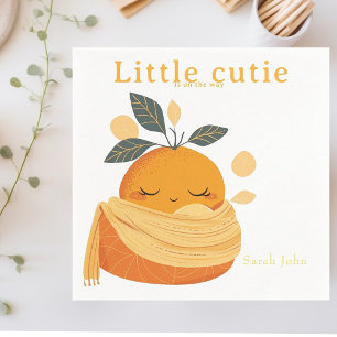 Little cutie is on the way Baby shower  Napkin
