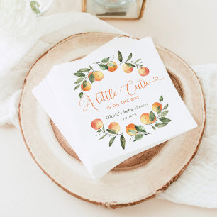 Little cutie is on the way baby shower napkin