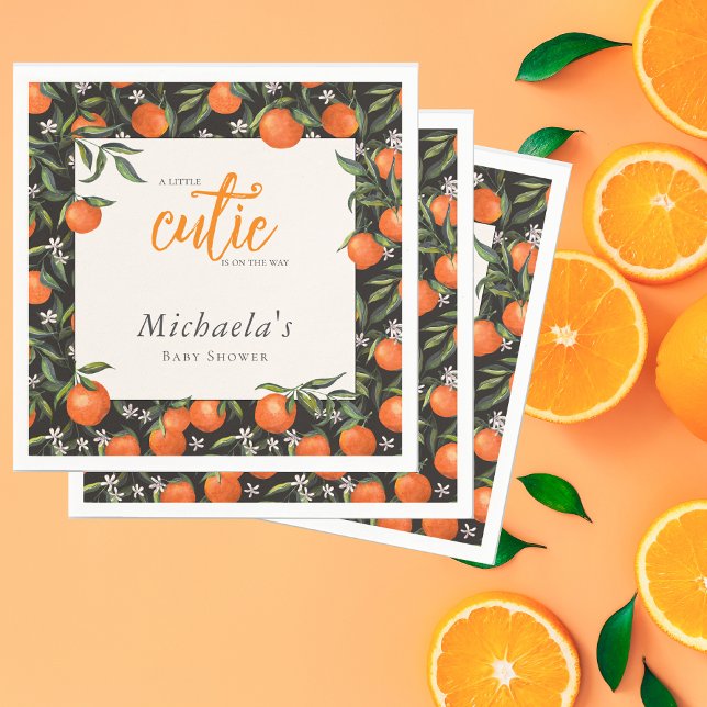 Little Cutie is on the Way  Baby Shower  Napkin (Creator Uploaded)