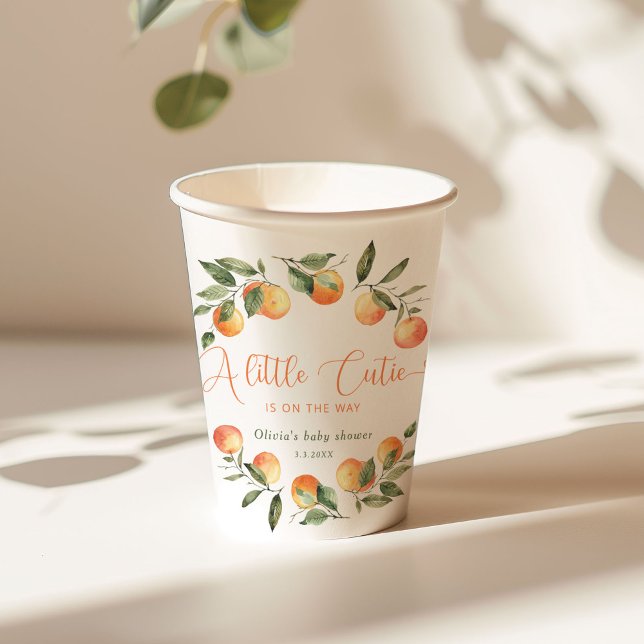 Little cutie is on the way baby shower paper cups (Creator Uploaded)
