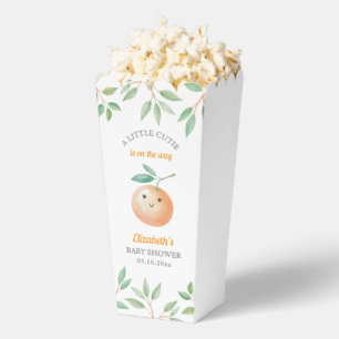 Little Cutie is On The Way Orange Baby Shower Favour Box