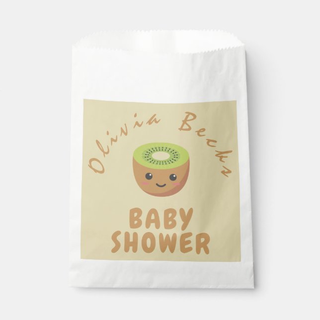 Little Cutie Kiwi Baby Shower  Favour Bags (Front)