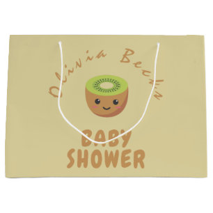 Little Cutie Kiwi Baby Shower Large Gift Bag