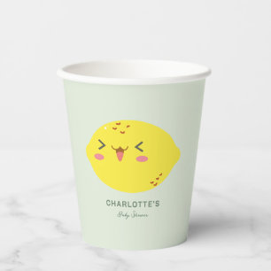 Little Cutie Lemon Citrus Baby Shower Paper Cups