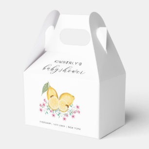 Little Cutie Lemon Citrus Garden Baby Shower  Favour Box