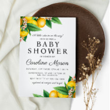 Little Cutie Lemon Citrus Summer Baby Shower