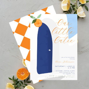 Little Cutie Modern Mediterran Baby Shower Invitation