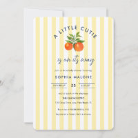 Little cutie on its way Citrus Baby shower 