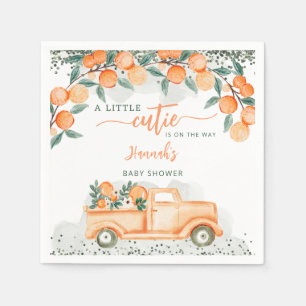 Little Cutie On The Way Baby Shower Napkin