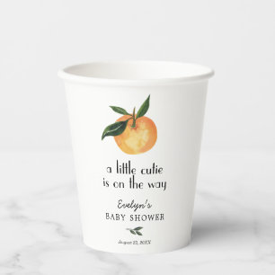 Little Cutie on the Way Baby Shower Paper Cups