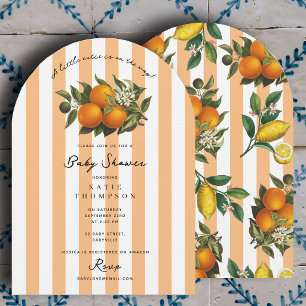 Little Cutie On the Way Citrus Baby Shower  Invitation